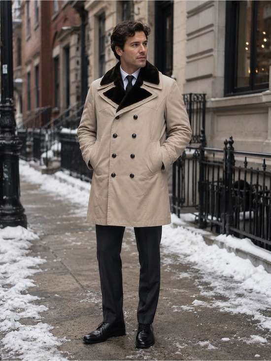 London Fog Other - Vintage London Fog Faux Fur Lined Trench Coat Beige 38R Double Breasted